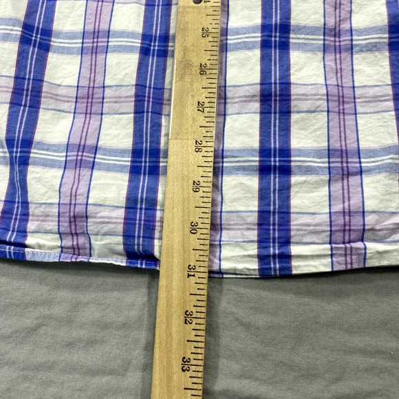 Columbia PFG Shirt Mens XL Blue Plaid Button Up Vented Fishing Outdoor Camp - Picture 6 of 9